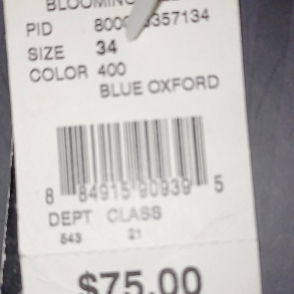 Men's Blue Oxford Shorts - Picture 8 of 8